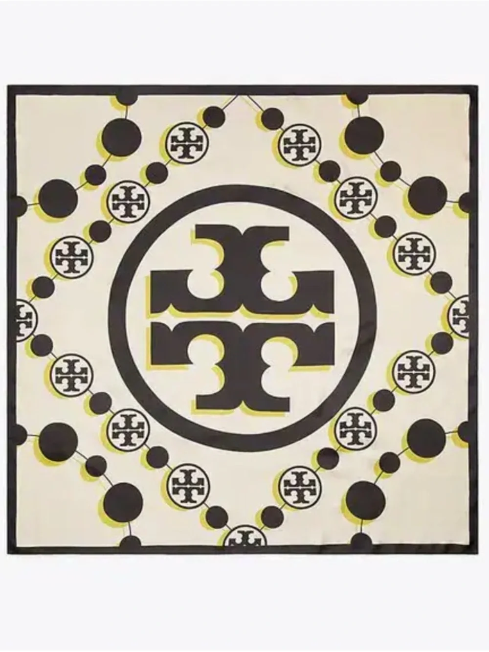 Tory Burch Cream & Black + Blue & Purple Scarf Box Included